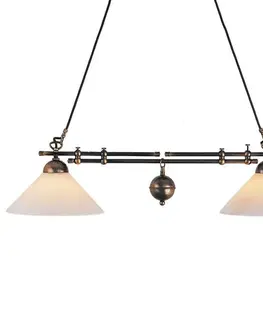 Závesné svietidlá Menzel Menzel Anno 1900 závesná lampa s trámom 2-pl.