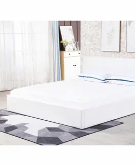 Postele Manželská posteľ s úložným priestorom, biela, 180x200, KERALA