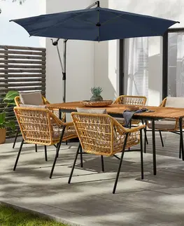 Outdoor Chairs Jedálenské stoličky s polyratanovým výpletom, 2 ks