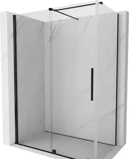 Sprchovacie kúty MEXEN/S - Velár sprchovací kút 160 x 70, transparent, čierna 871-160-070-01-70