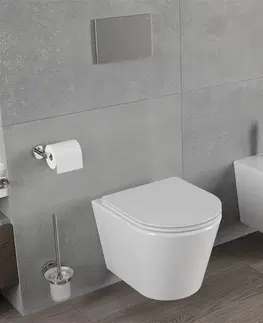 Záchody MEXEN/S - Rico Závesná WC misa Rimless vrátane sedátka s slow-slim, Duroplast, biela 30720300