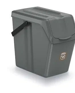 Odpadkové koše NABBI ISWB25S4 odpadkový kôš na triedený odpad (4 ks) 25 l sivý kameň