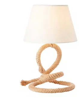 Lampy na nočný stolík Brilliant Stolná lampa Sailor s rámom z lana