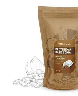 Zdravé potraviny Protein & Co. Proteínové kaše s chia 1 600 g – 9 príchutí PRÍCHUŤ: Kokos s mandľou