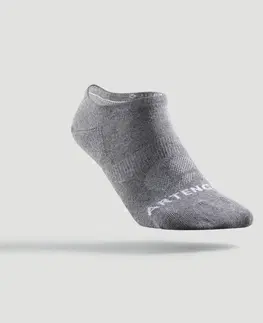 bedminton Športové ponožky RS160 nízke 3 páry čierne a sivé