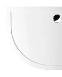 Vane POLYSAN - SERA sprchová vanička z liateho mramoru, štvrťkruh 80x80cm, R550, biela 40511