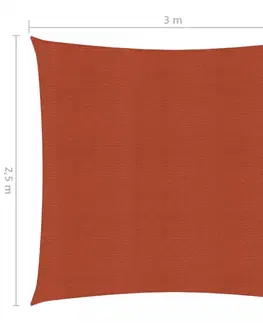 Stínící textilie Tieniaca plachta obdĺžniková HDPE 2,5 x 3 m Dekorhome Sivohnedá taupe