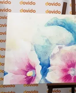 Obrazy kvetov Obraz kvety v ružovom akvarely