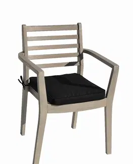 Záhradné stoličky a kreslá DEOKORK Záhradné kreslo stohovateľné s poduškou CHESTERFIELD (sivá patina)