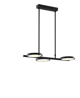 Zavesne lampy Moderné závesné svietidlo čierne vrátane LED 3-stupňového stmievateľného 3-svetla - Vivé