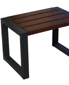 Záhradné drevené kreslá Moderná stolička bez operadla palisander