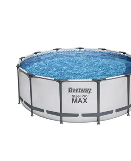 Bazény Bestway Nadzemnýí bazén Steel Pro MAX, sivá, pr. 396 cm, v. 122 cm
