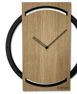 Hodiny Dubové nástenné hodiny Wood oak 2 Flex z215-1d-1-x v, 32 cm