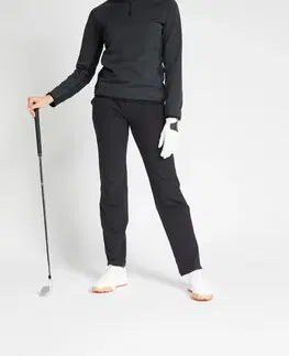 nohavice Dámske golfové nohavice do chladného počasia čierne