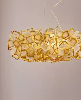 Závesné svietidlá Slamp Slamp Clizia závesná lampa, Ø 78 cm, oranžová