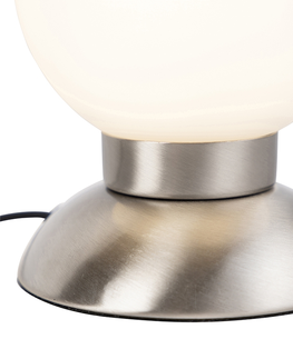 Stolove lampy Dizajnová stolová lampa oceľová stmievateľná vrátane LED - Majestic
