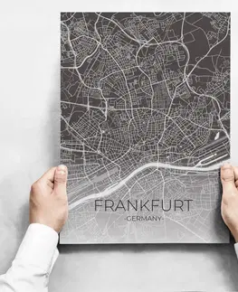 Moderné obrazy Obrazy na stenu - Map Of Frankfurt II