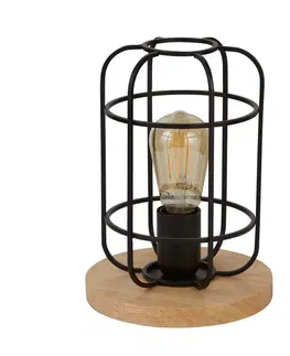 Stolové lampy Searchlight Stolová lampa Cage II s klietkovým tienidlom