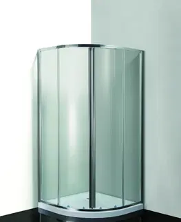 Sprchovacie kúty HOPA - Sprchovací kút SMART - MURO - Farba rámu zásteny - Hliník chróm, Rozmer A - 80, Rozmer B - 80, Smer zatváranie - Univerzálny Ľavé / Pravé, Výplň - Grape bezpečnostné sklo - 4/6 mm OLBMUR80CGBV