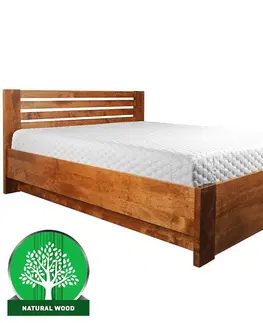 Drevené postele Posteľ drevené Bergen Plus 180x200 Jelša