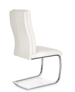 Jedálenské stoličky HALMAR K231 jedálenská stolička biela / chróm
