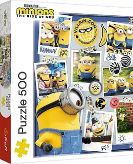 Hračky puzzle TREFL - Puzzle 500 - Bláznivá zbierka fotografií / Mimoni: Zloduch prichádza