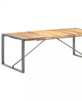Jedálenské stoly Jedálenský stôl hnedá / sivá Dekorhome 200x100x75 cm