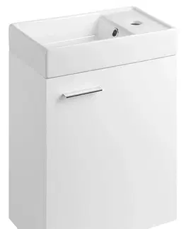 Kúpeľňa AQUALINE - ZOJA skrinka s keramickým umývadlom 40x22 cm, biela 51049A-02