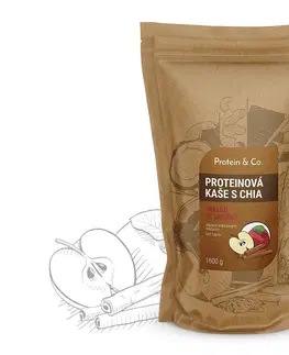 Zdravé potraviny Protein & Co. Proteínové kaše s chia 1 600 g – 9 príchutí PRÍCHUŤ: Arašidy s karamelom
