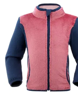 mikiny Detská bunda na lyžovanie a sánkovanie Midwarm fleecová ružová