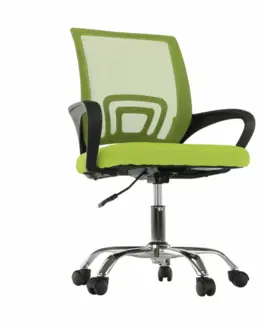 Kancelárske kreslá Kancelárska stolička, zelená/čierna, DEX 2 NEW