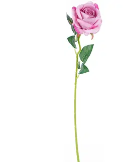 Kvety Umelá ruža tmavoružová, 51 cm