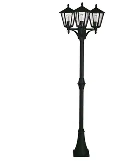 Verejné osvetlenie Albert Leuchten Stĺpové svietidlo 680 vidiecky štýl 3-pl., čierne
