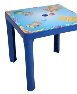 Hračky na záhradu STAR PLUS - Detský záhradný nábytok - Plastový stôl modrý
