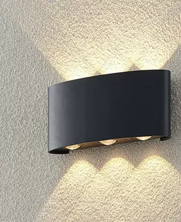 Vonkajšie nástenné svietidlá ELC ELC Emirana vonkajšie LED svietidlo antracit
