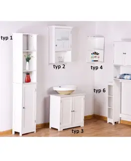Kúpeľňový nábytok KONDELA Atene Typ 3 kúpeľňová skrinka pod umývadlo biela