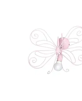 Svietidlá  Detské nástenné svietidlo Motýl 1xE27/60W ružová 