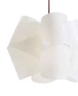 Závesné svietidlá Domus Závesná lampa Julii, bielo-červená Ø 54 cm