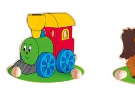 Kreatívne a výtvarné hračky WOODY - Displ. 12 ks - Dvojvešiak Mašinka, 4 druhy