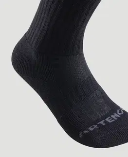 bedminton Tenisové ponožky RS 500 vysoké 3 páry čierne