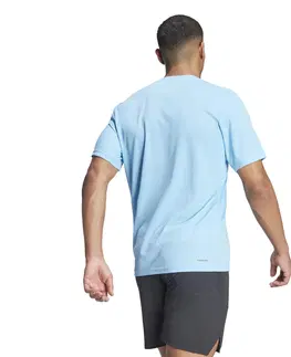 fitnes Pánske tričko na kardio fitnes modré