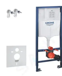 Kúpeľňa GROHE - Solido Set predstenovej inštalácie, klozetu a dosky Euro Ceramic, softclose, tlačidlo Even, chróm SANI15BB1104