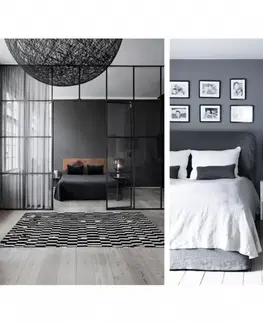Koberce a koberčeky Luxusný kožený koberec, hnedá/čierna/biela, patchwork, 171x240, KOŽA TYP 6