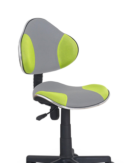 Kancelárske stoličky HALMAR Flash 2 detská stolička na kolieskach sivá / zelená