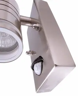 Vonkajšie nástenné svietidlá so senzorom Deko-Light Malé nástenné svetlo Zilly II s detektorom pohybu
