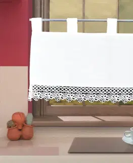 Záclony Hotová záclona, Maya, biela, 40 x 80 cm