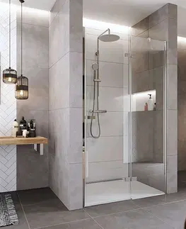 Sprchovacie kúty MEREO - Sprchové dvere, Novea, 80x200 cm, chróm ALU, sklo Číre, pravé prevedenie CK10111ZP