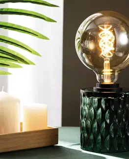 Stolové lampy Pauleen Pauleen Crystal Magic stolová lampa, zelené sklo