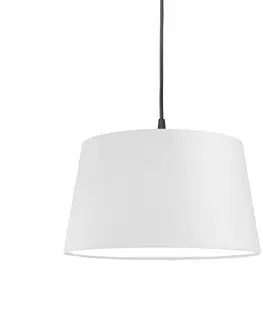 Zavesne lampy Moderná závesná lampa čierna s bielym tienidlom 45 cm - Pendel