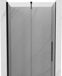Sprchovacie kúty MEXEN/S - Velár posuvné sprchové dvere 110, transparent, čierna 871-110-000-01-70